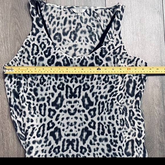 Guess leopard print dress sheer with black under slip, gorgeous. - Picture 5 of 6